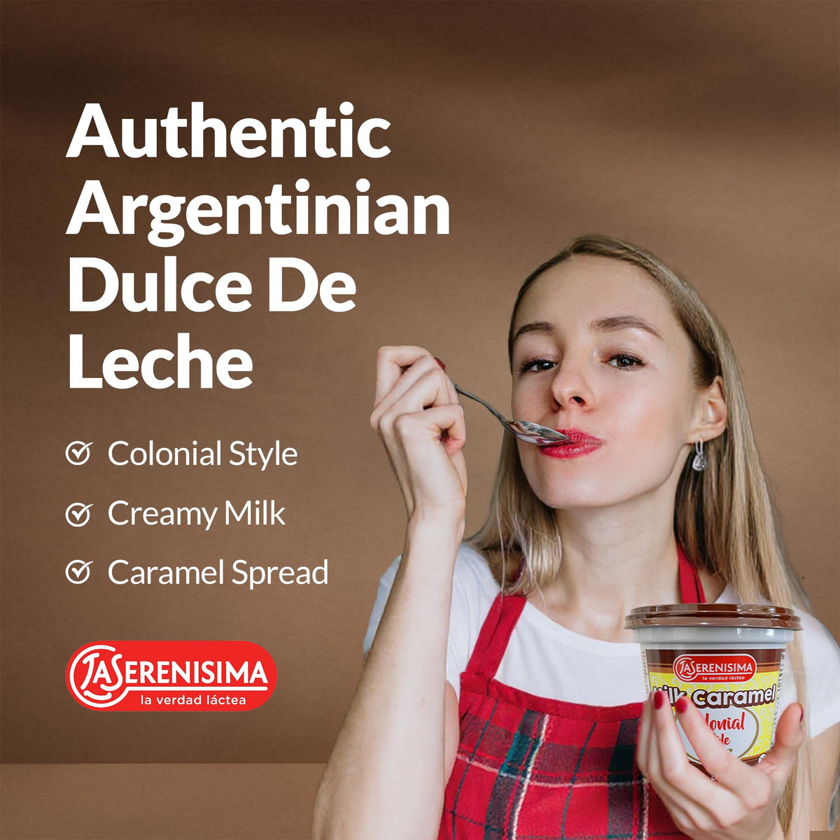La Serenisima Dulce de Leche as a cake layer for caramel richness