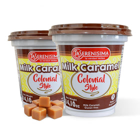 La Serenísima Dulce de Leche jar label close-up highlighting authentic Argentine flavor for desserts