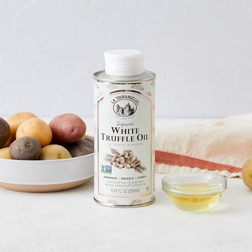 La Tourangelle Black Truffle Oil drizzle on popcorn adds depth