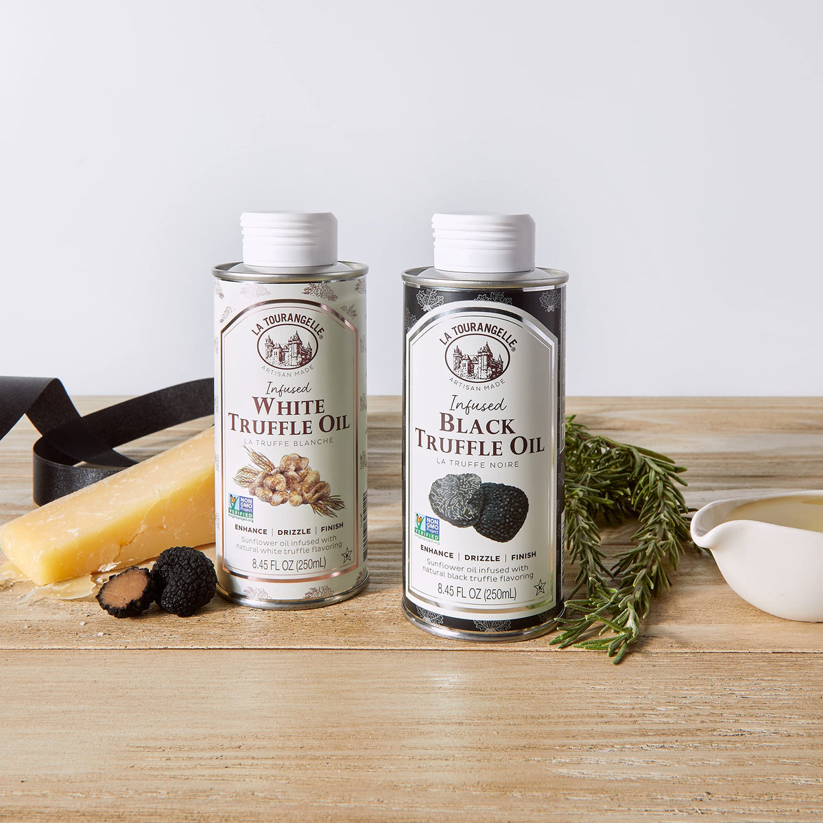 La Tourangelle Black Truffle Oil finishes potatoes with fragrant crust.