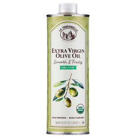 La Tourangelle olive oil bottle front, ideal for salads and cooking.