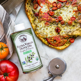La Tourangelle olive oil on salad elevates brightness and texture.