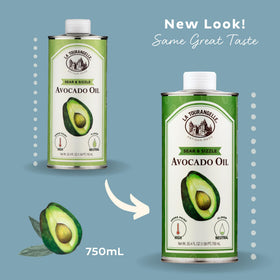 La Tourangelle Sear & Sizzle Avocado Oil in pan for crisp frying and cast-iron seasoning.