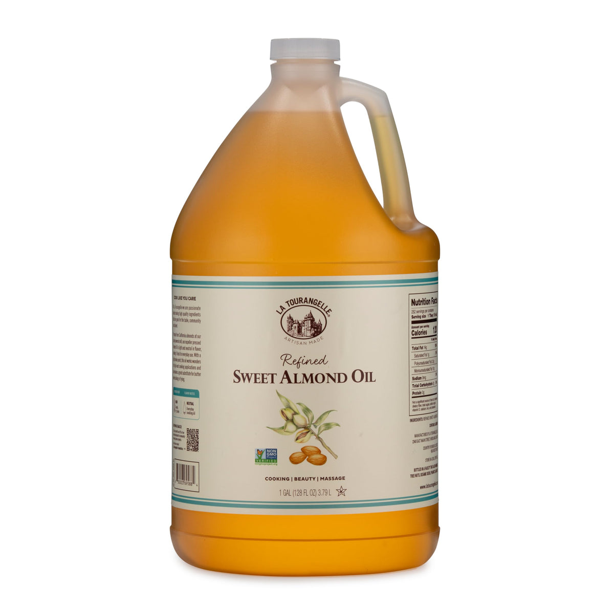 La Tourangelle Sweet Almond Oil bottle; versatile cooking and skin nourishment.