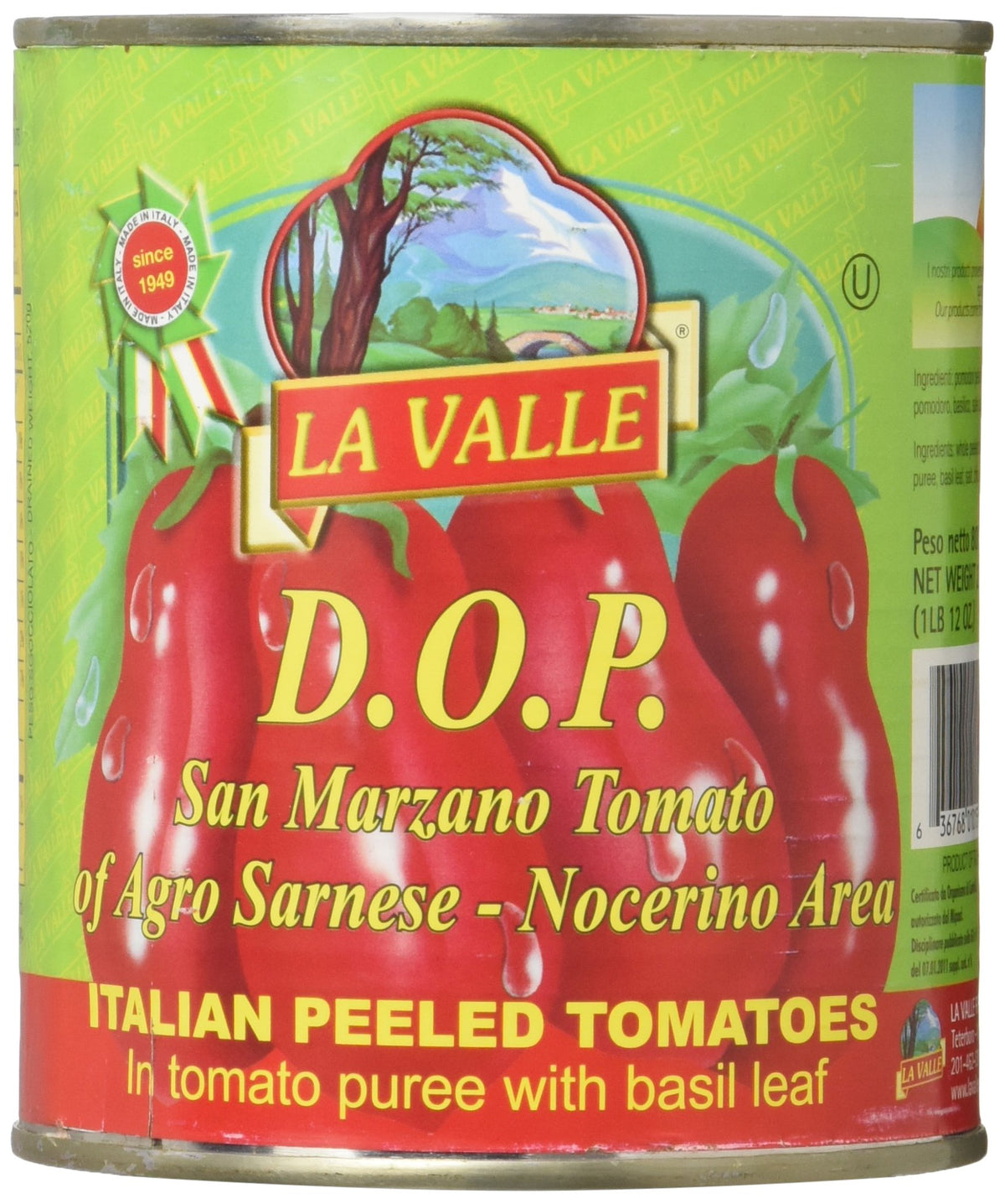 La Valle San Marzano D.O.P. tomatoes 9-pack, ideal for authentic sauces and true Neapolitan pizza prep.