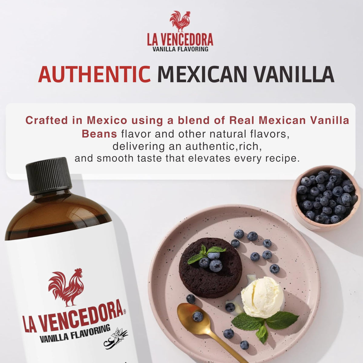 La Vencedora baking vanilla flavor enhances cookies, cakes, and pastries