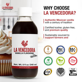 La Vencedora vanilla for ice cream delivers smooth vanilla finish
