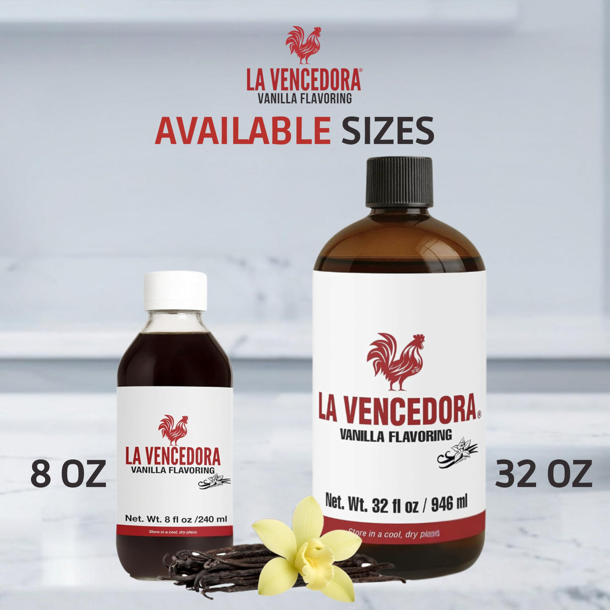 La Vencedora vanilla bottle pour-spout enables smooth flavoring