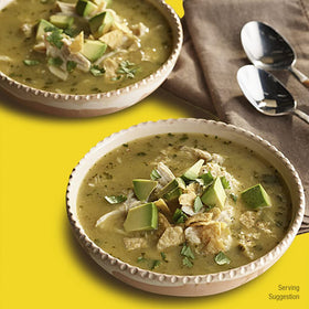 La Victoria Green Enchilada Sauce served with nachos for flavorful topping.