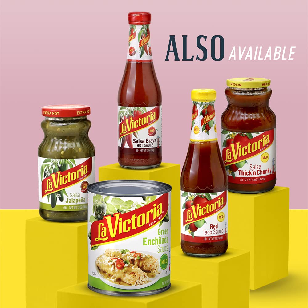 La Victoria label visible on the pouch communicates kosher certification and gluten-free ingredients.