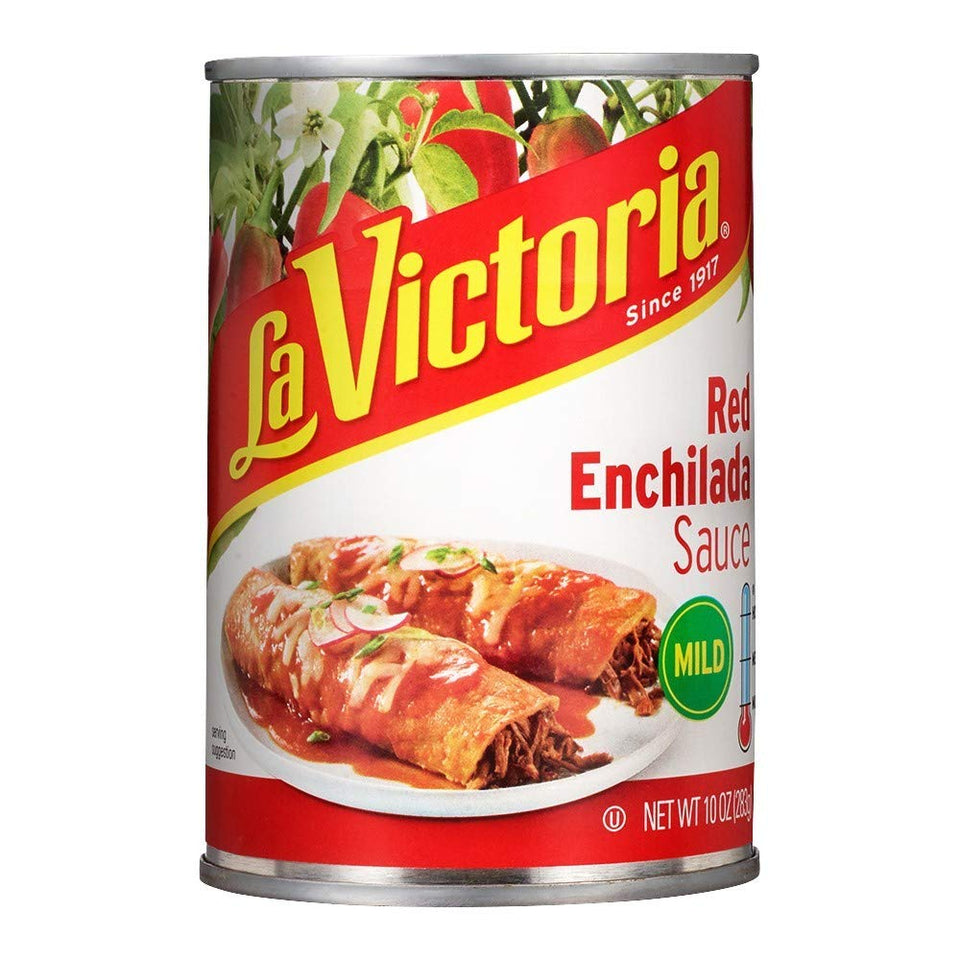 La Victoria red enchilada sauce mild bottle ideal for weeknight dinners