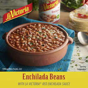 La Victoria red enchilada sauce mild dish ready on plate