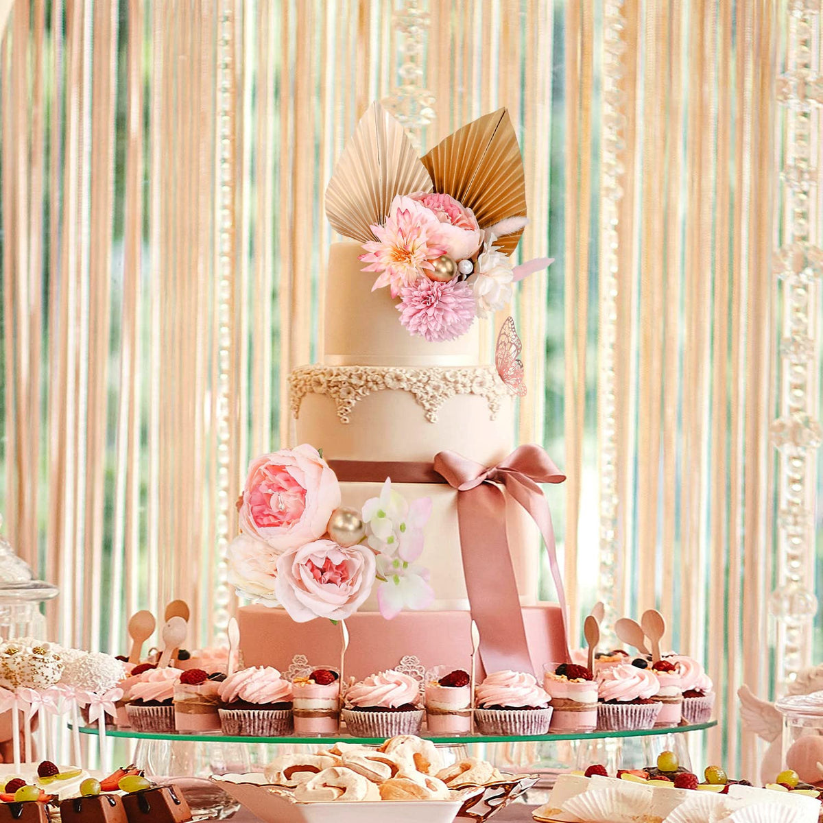 LABJULY boho cake topper faux flowers variety brings color and charm to celebrations