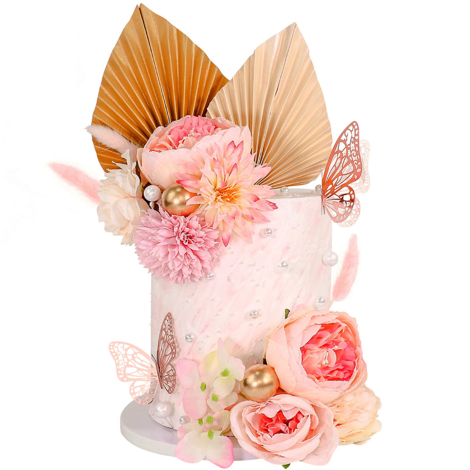 LABJULY boho cake topper palm leaves add tropical flair to any cake