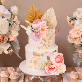 LABJULY boho cake topper tail grasses provide delicate texture for elegant dessert decor