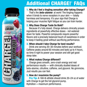 Labrada Charge Tart Berry Candy bottle pouring into glass for quick focus
