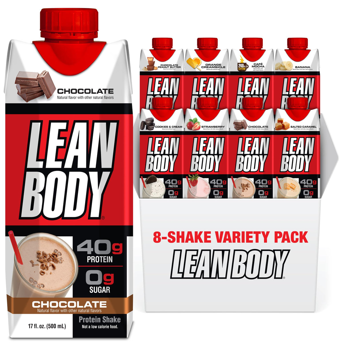 Labrada Lean Body variety pack bottle front shows protein-rich RTD for on-the-go fueling