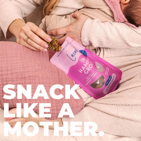 Lacnola granola on yogurt topping adds crunch and nutrition.