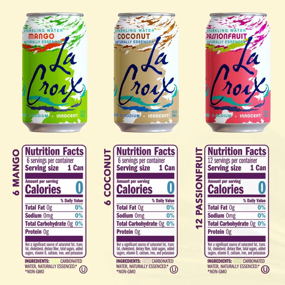 LaCroix Tropical Coconut can delivers a creamy, guilt-free fizz in every sip