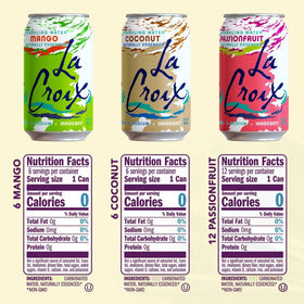 LaCroix Tropical Coconut can delivers a creamy, guilt-free fizz in every sip