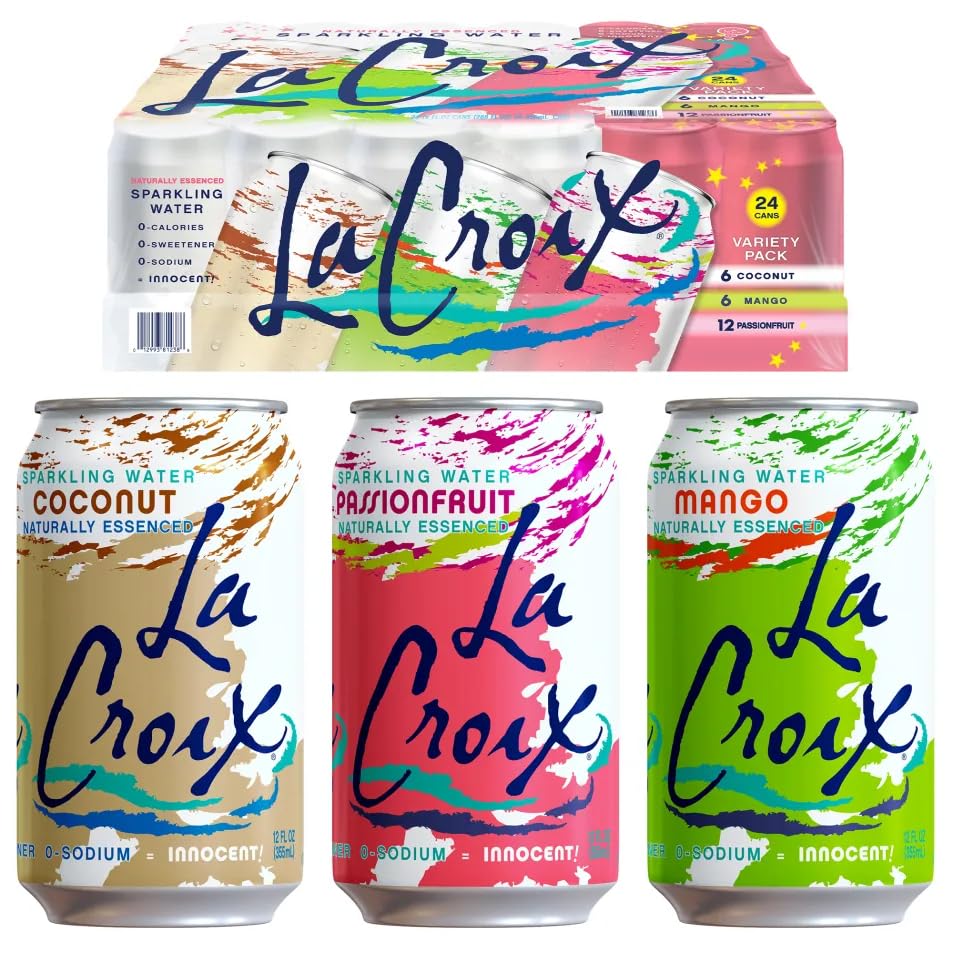 LaCroix Tropical Mango can for refreshing, zero-calorie hydration on the go