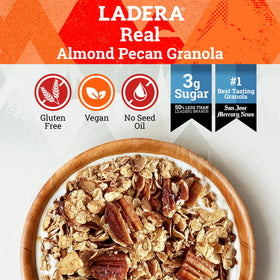 LADERA granola serving bowl ready to top yogurt or milk.