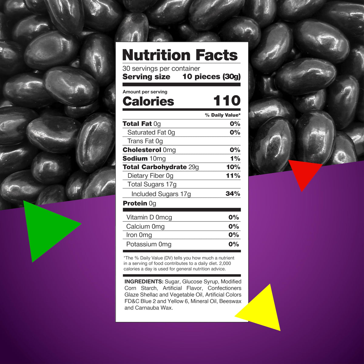 LAETAFOOD black licorice jelly beans closeup reveals tender chew and aroma