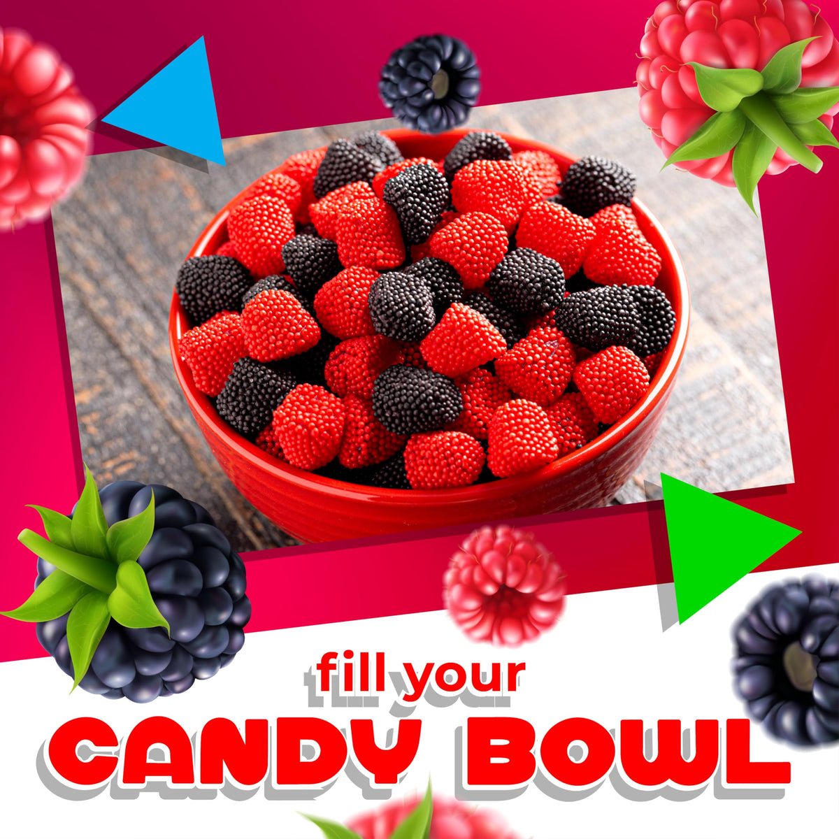 LAETAFOOD gummies add color to dessert buffets and candy displays.