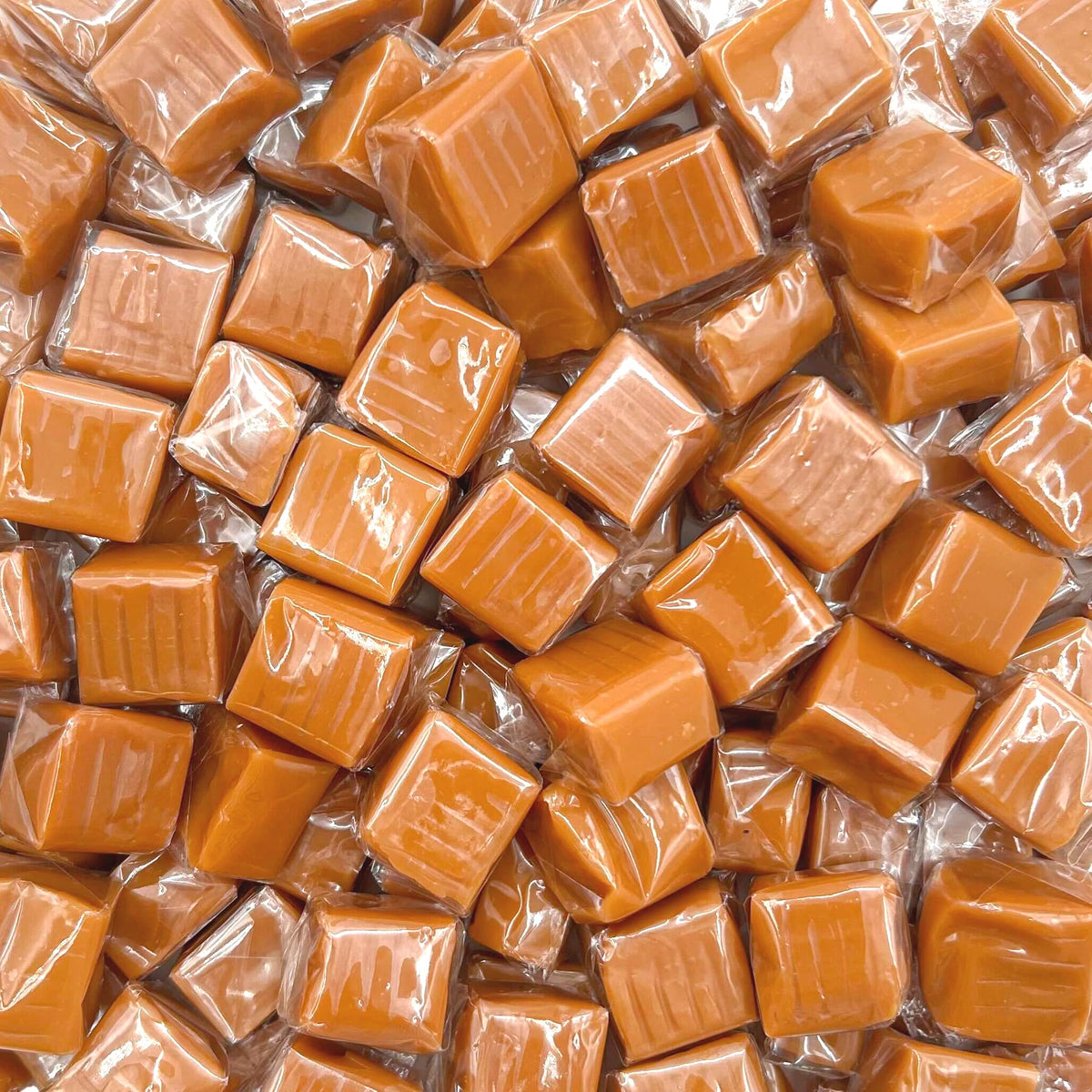 LAETAFOOD Caramel Cubes Candy bulk bag ready for sharing and snacking.