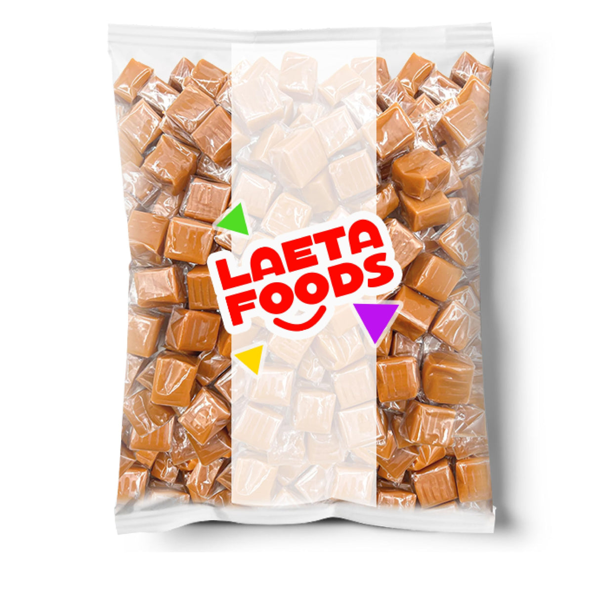 Individually wrapped vanilla caramel cubes for fresh on-the-go enjoyment.