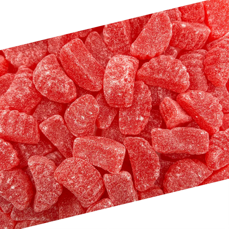 LAETAFOOD Cherry Slices Candy bag display for buffets with vibrant red color