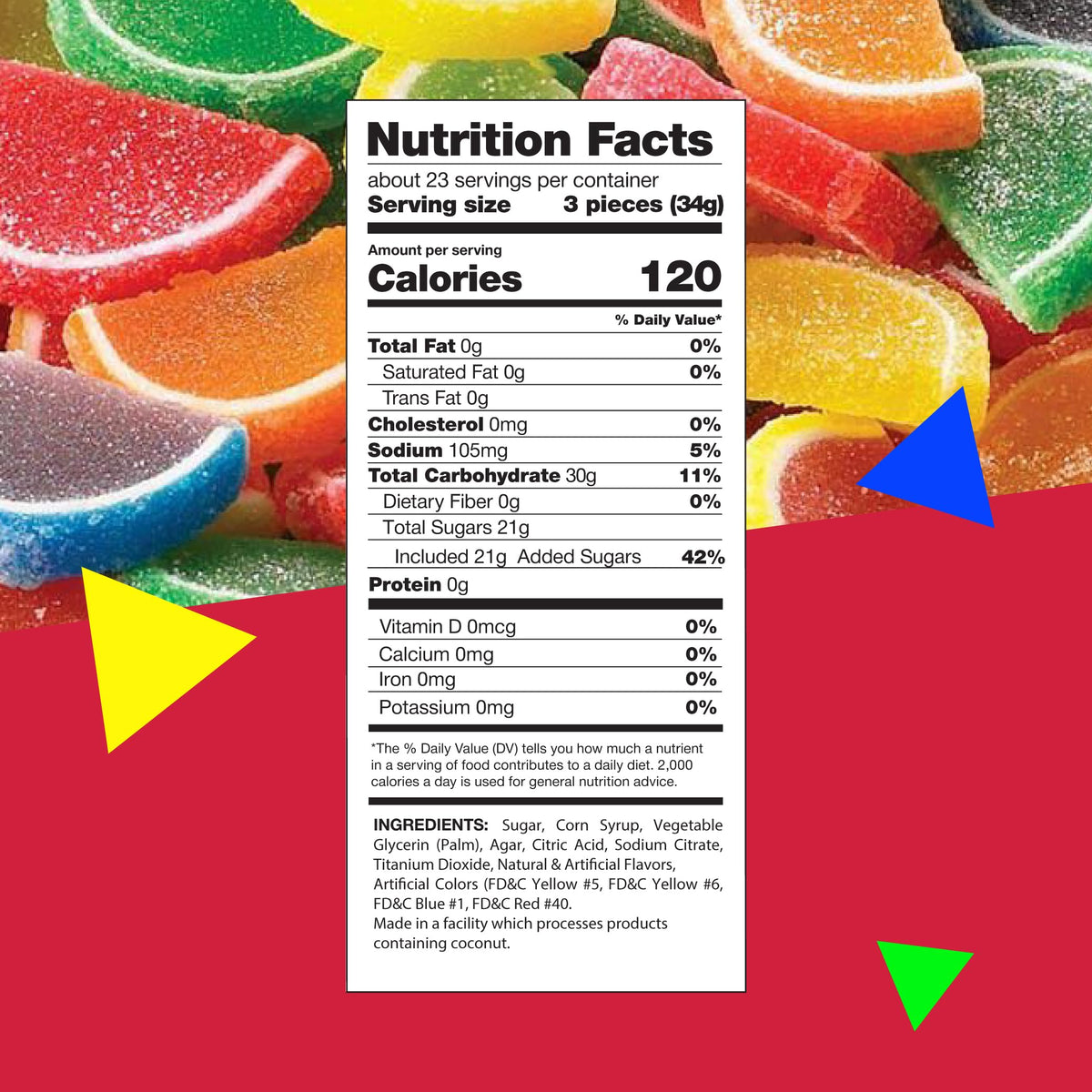 LAETAFOOD Fruit Slices Jelly Candy party favor bags, easy gifting