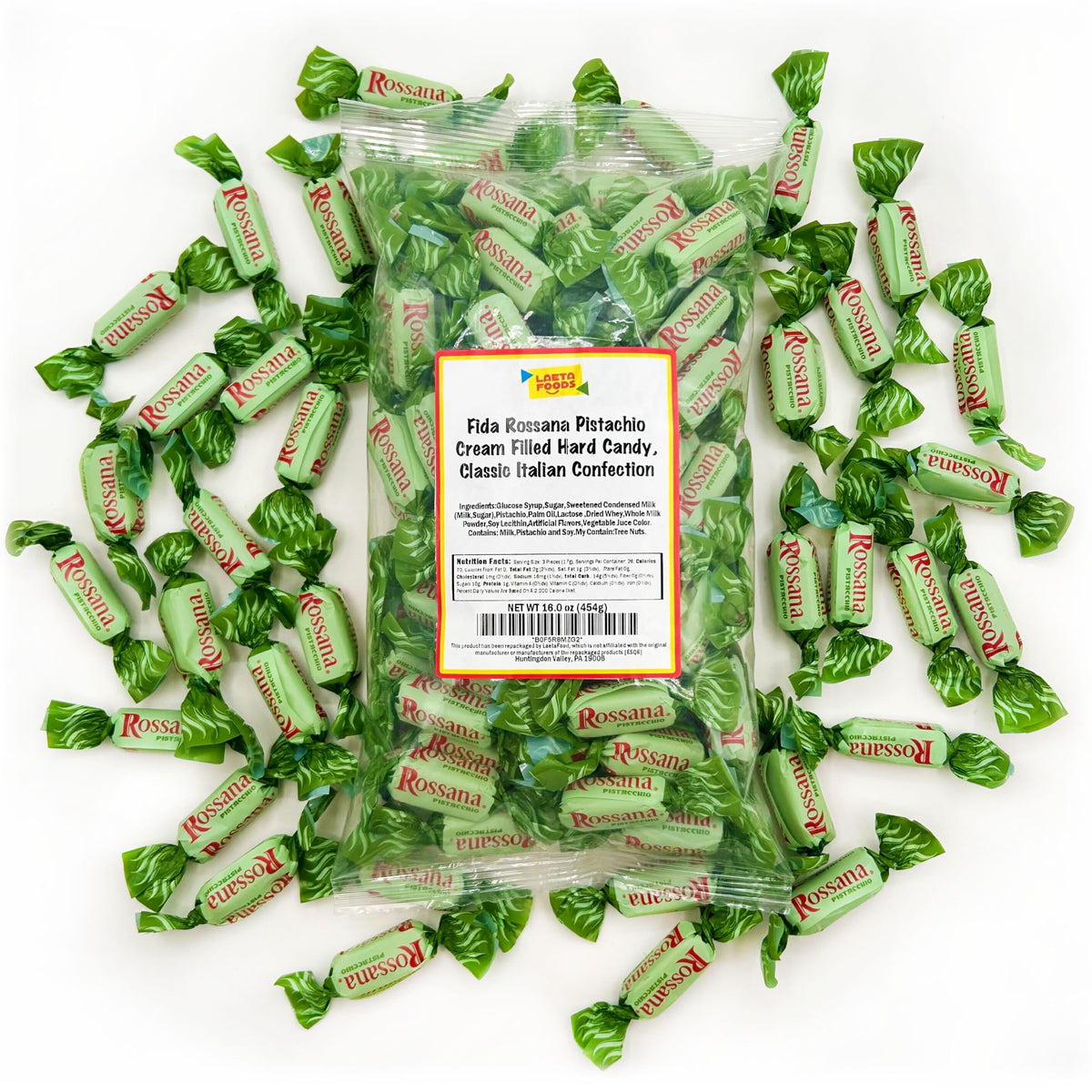 LAETAFOOD Fida Rossana candy in gift baskets and party favors for celebrations.