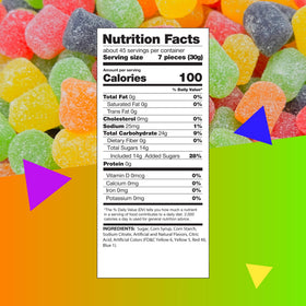 LAETAFOOD Gum Drops fruity mix; bright colors and balanced sweetness for a timeless chew.