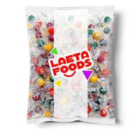 LAETAFOOD Jawbreakers color variety display highlighting fruity flavors.