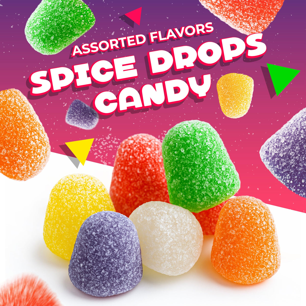 LAETAFOOD Spice Drops Candy assorted flavors, vibrant colors ideal for tasting flights
