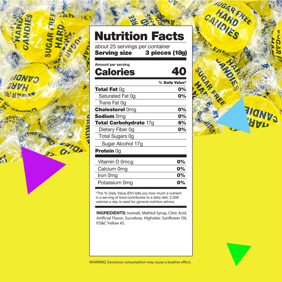 LAETAFOOD lemon hard candy travel-ready, long-lasting citrus flavor.
