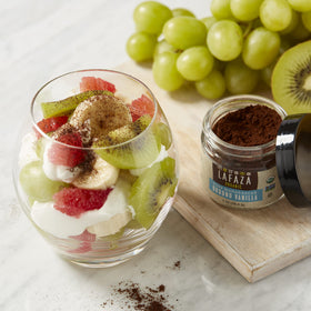LAFAZA sustainably sourced vanilla powder highlights ethical trade and environmental care.