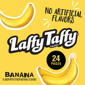 Laffy Taffy Banana bar stretch, enjoy ultra-stretchy taffy with tangy flavor.