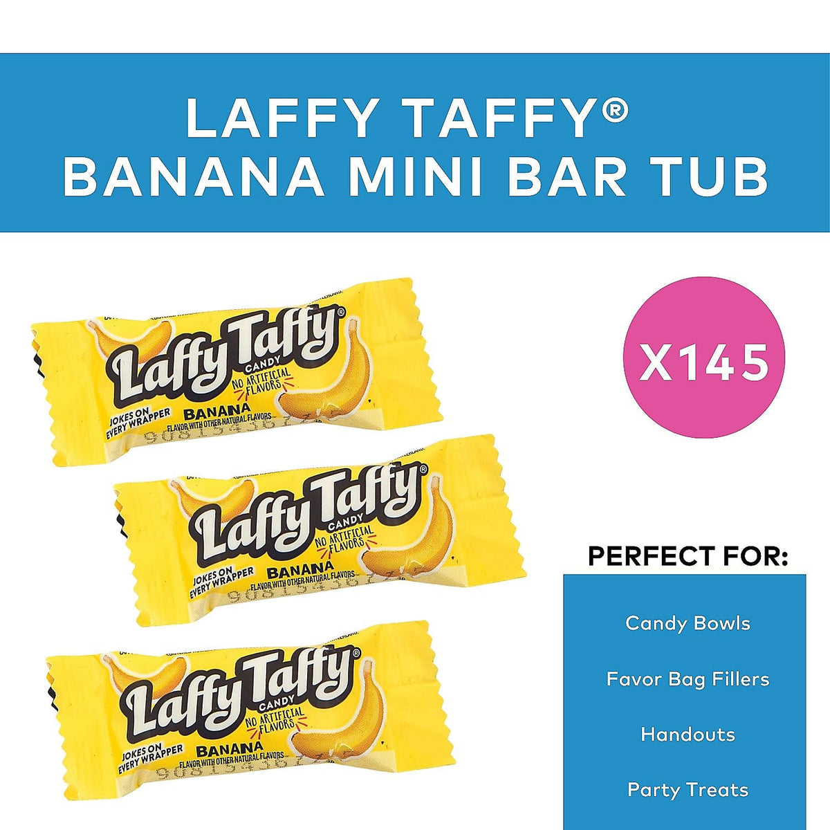 Laffy Taffy banana wrappers with jokes, making treats playful