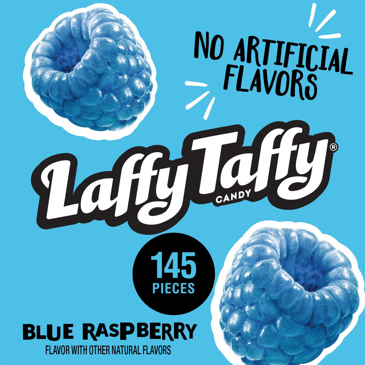 Bulk tub of Laffy Taffy blue raspberry for parties