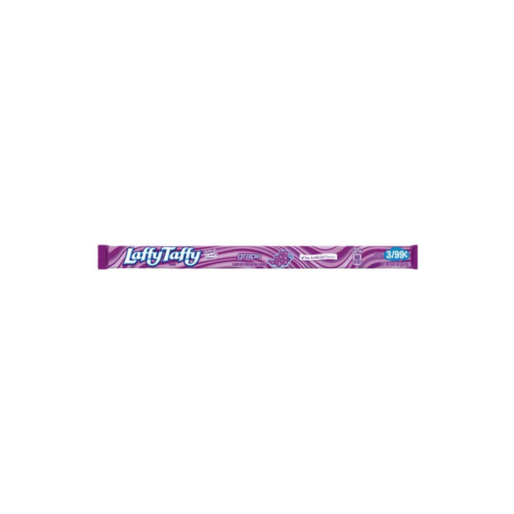 Laffy Taffy Candy Ropes Grapes box shows chewy grape-flavored ropes for sharing