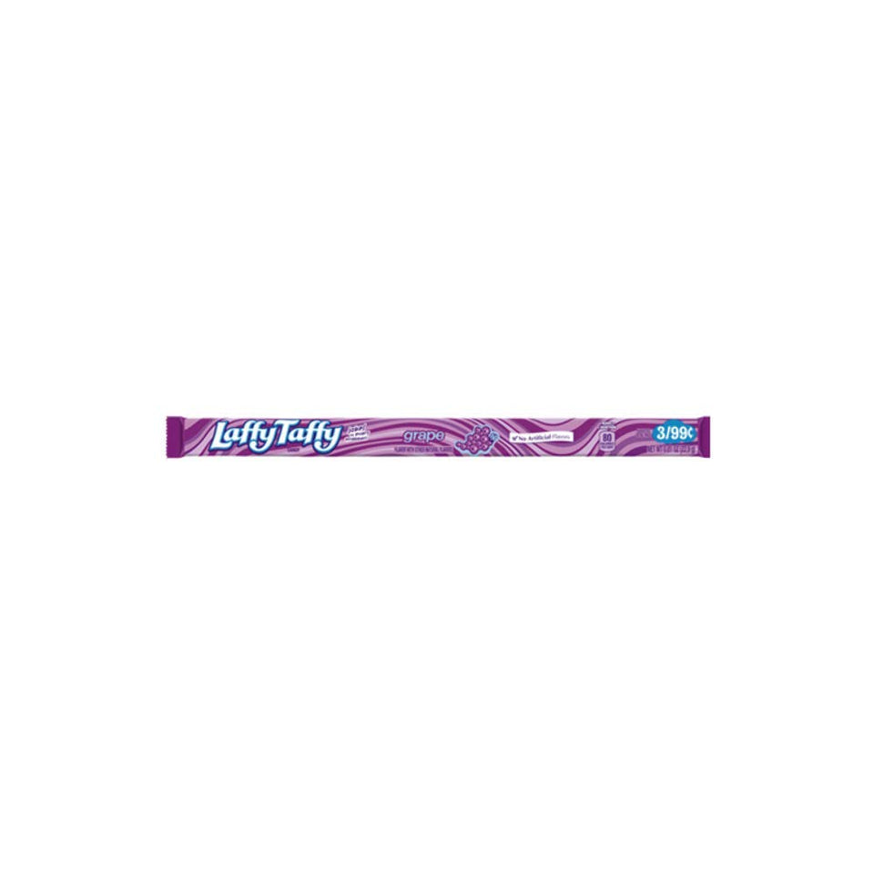 Laffy Taffy Candy Ropes Grapes box shows chewy grape-flavored ropes for sharing
