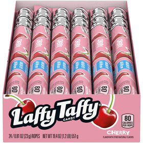Laffy Taffy Rope Cherry box of 24, ready for sharing at home.