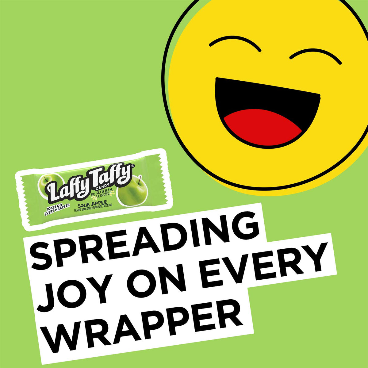 Sharing-friendly Sour Apple bars from Laffy Taffy at family events.