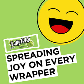 Sharing-friendly Sour Apple bars from Laffy Taffy at family events.