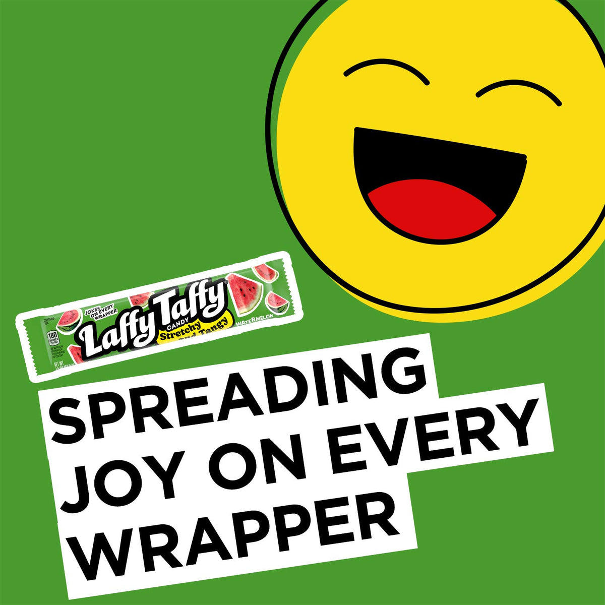 Bulk 24-pack display of Laffy Taffy Watermelon for pantry and parties.