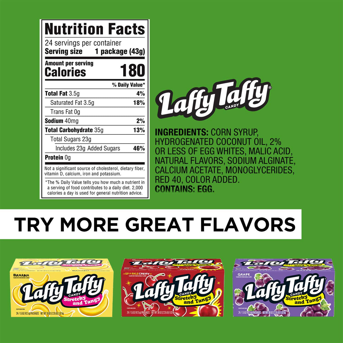 Laffy Taffy watermelon packaging highlighting playful wrapper design.