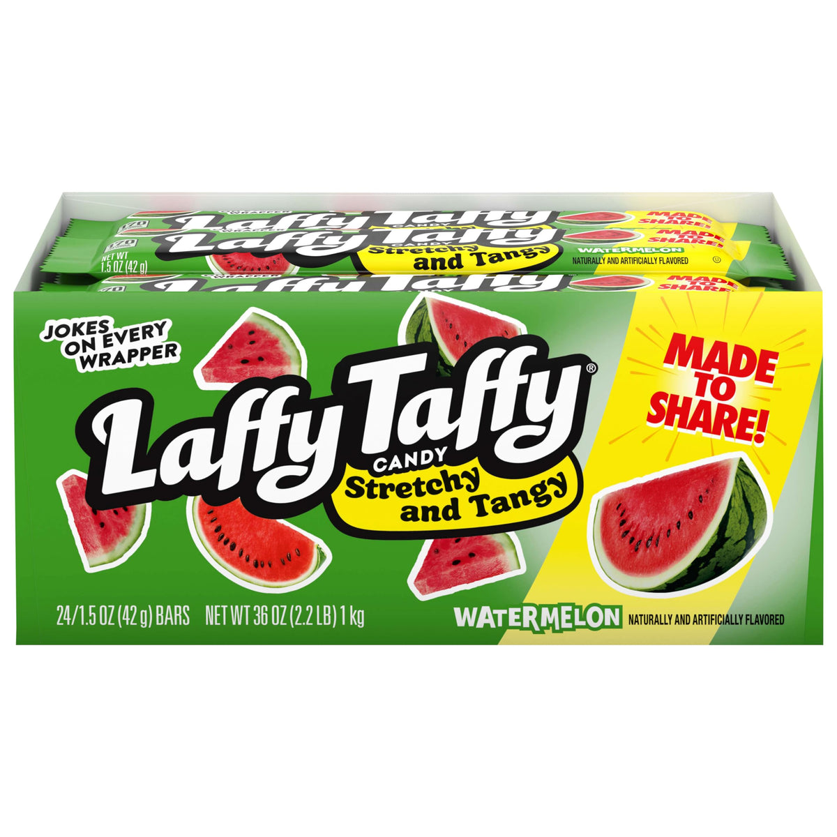 Laffy Taffy Watermelon Stretchy Bar for on-the-go snacking.