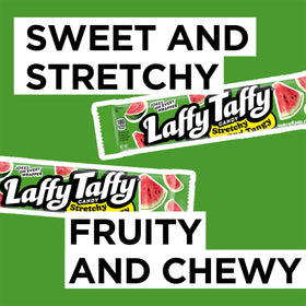 Individually wrapped Laffy Taffy watermelon with jokes on wrappers.
